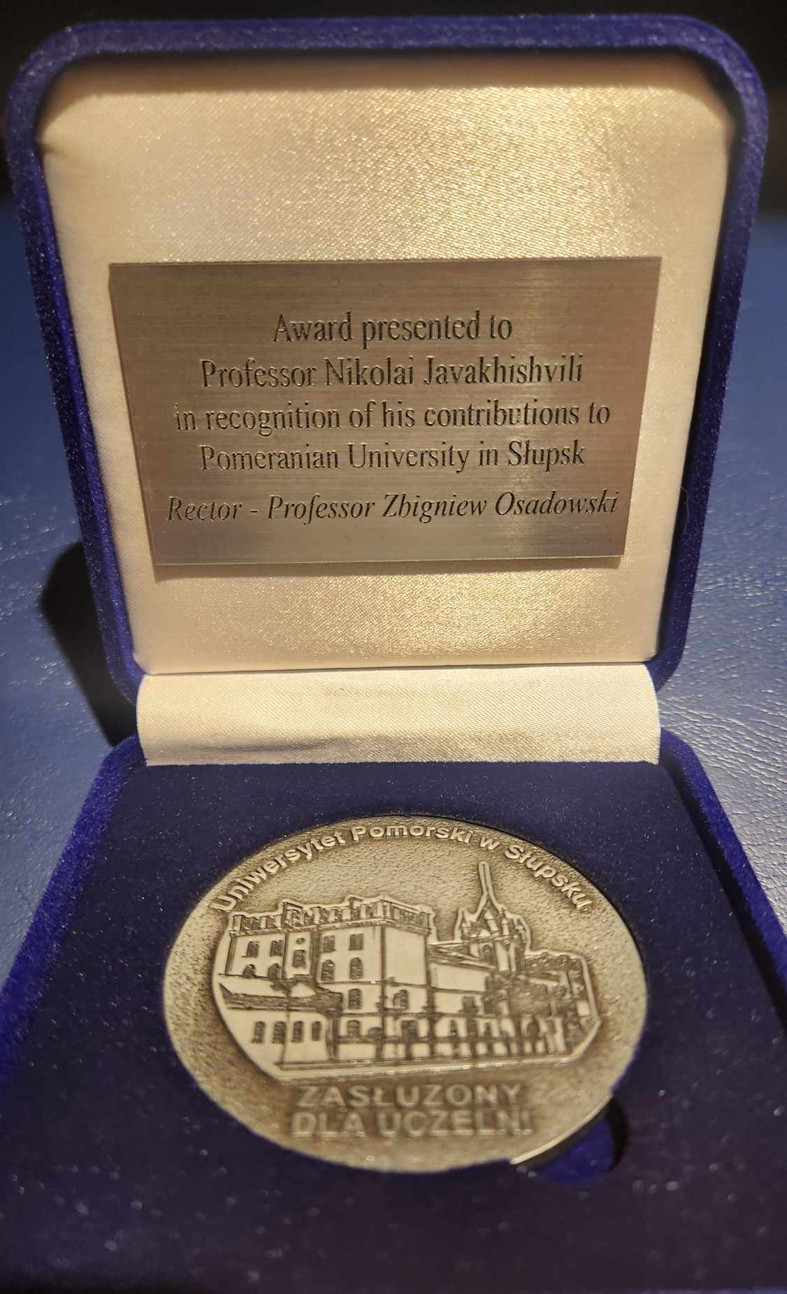 Nikoloz Javakhishvili was awarded with a medal from university of Poland