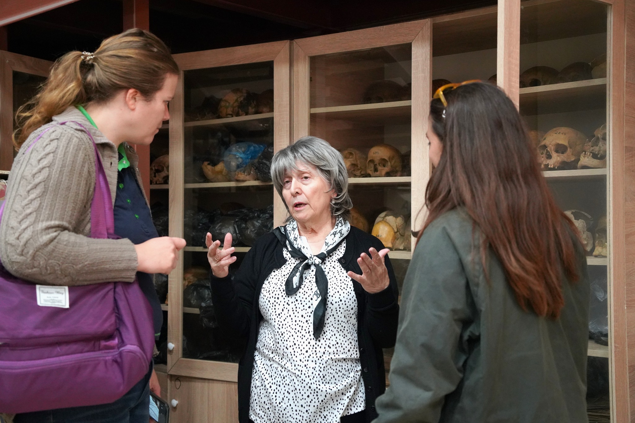 უცხოელი სტუმრები ანთროპოლოგიური კვლევის ლაბორატორიაში